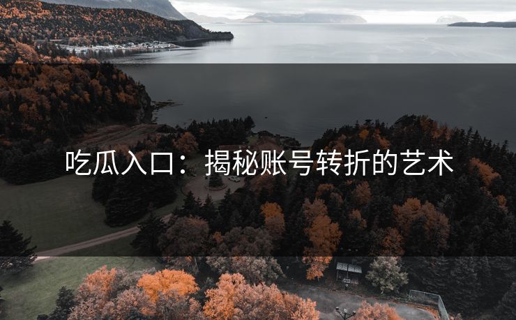 吃瓜入口：揭秘账号转折的艺术